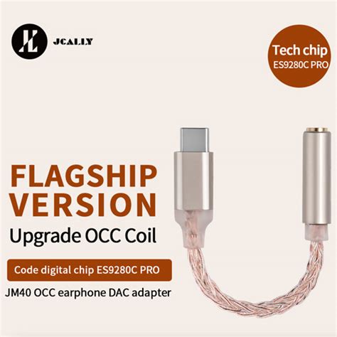 JCALLY JM40 USB Type C Audio DAC Headphone Amplifier (ESS ES9280C Pro ...