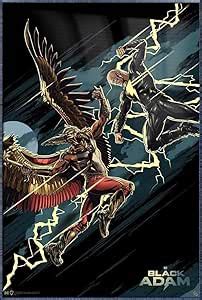 Black Adam Dc Comics Poster Black Adam Vs Hawkman