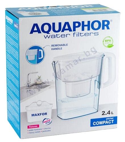 АКВАФОР КОМПАКТ ЗЕЛЕНА КАНА ЗА ФИЛТРИРАНЕ НА ВОДА 2.4 литра | Apteka24.bg