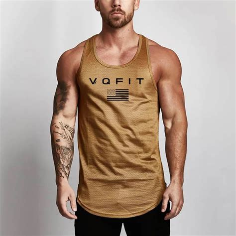 mesh fitness shirt mens singlets fashion cotton sleeveless shirts