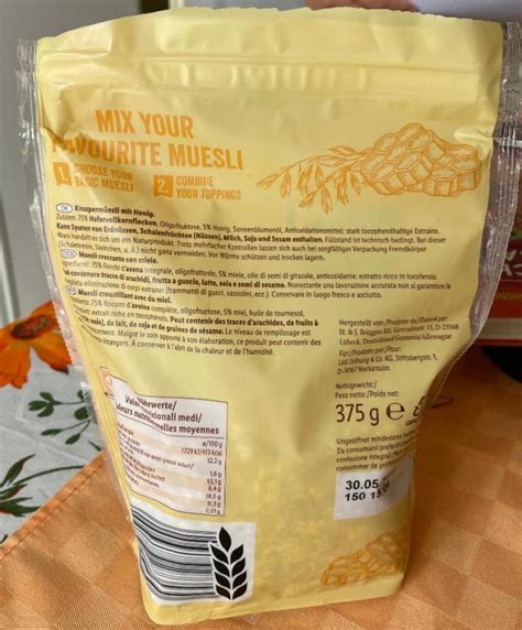 Мюсли медовые Honey Muesli Mix & Match Crownfield - калорийность ...