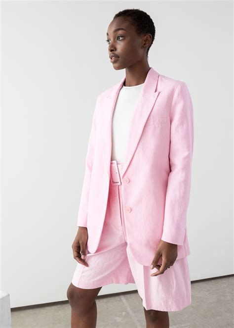 And Other Stories Oversized Linen Blend Blazer