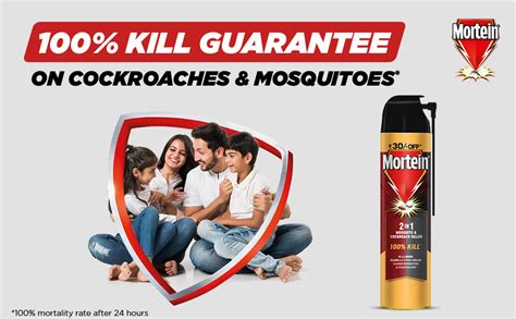 Mortein 2 In 1 Mosquito And Cockroach Killer Spray 400Ml Lemon