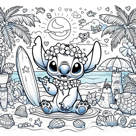 Desenho Do Stitch Kawaii - Desenho kawaii do Stitch para pintar - Ver e Fazer