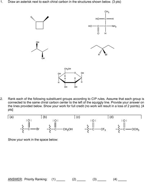 Solved Draw An Asterisk Next T Each Chiral Carbon In The Structures