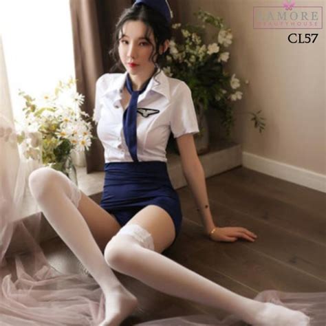 Jual Kostum Lingerie Baju Pramugari Sexy Flight Attendant Cl Shopee Indonesia