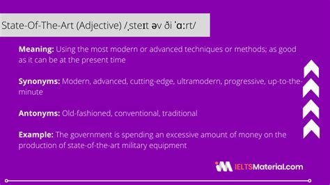 State-Of-The-Art - Word Of The Day For IELTS