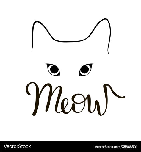 Cat meow Royalty Free Vector Image - VectorStock