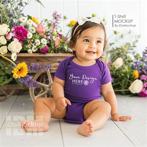Purple Baby Newborn Onesie Mockup Pro Purple Rabbit Skins 4424 Purple