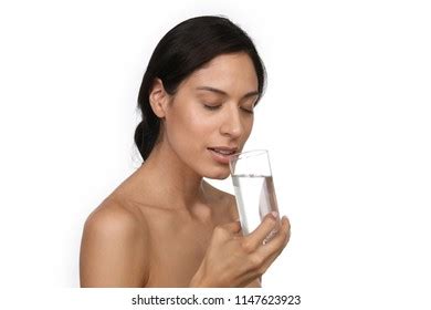 Beautiful Woman Naked Shoulders Closed Eyes Stock Photo Shutterstock