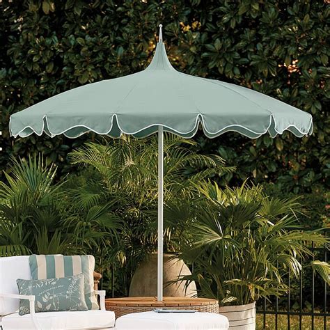 pacific pagoda  ft umbrella  sunbrella canvas white trim