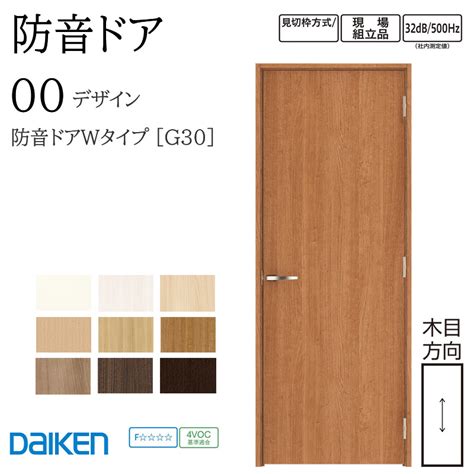 【楽天市場】daiken 防音ドア Wタイプ G30 片開き 00デザイン 「見切枠」 カラオケ 会議室 商業施設 音漏れに配慮した場所に