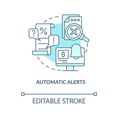 Automatic alerts turquoise concept icon. Payroll processing software