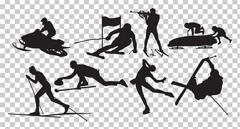 Winter Olympic Games Silhouette Winter Sport Skiing Png Clipart