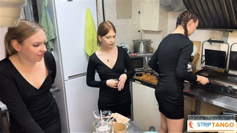 Lovely Chick Licks Hot Beautiful Woman During Their Work In A Fast Food