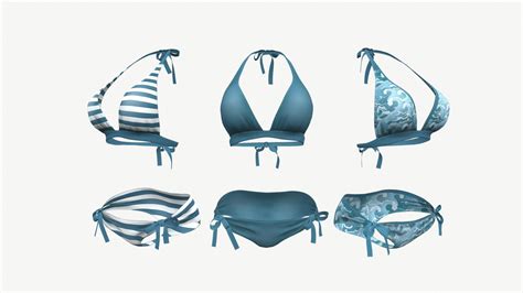 Sea Green Bikini Swimsuit Colors D Model Turbosquid