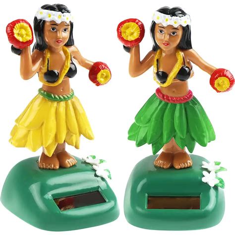 Novo-solar-balan-ando-menina-havaiana-boneca-carro-ornamentos-criativos ...
