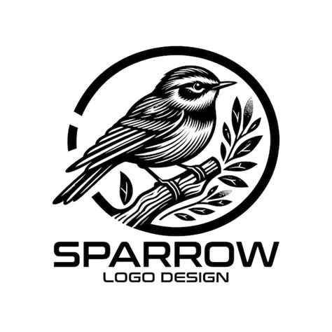 Sparrow Bird Vector Logo Design Premium Ai Generated Vector
