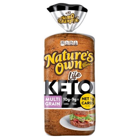 Nature's Own Life Keto Multigrain Bread, Net 1 Carb Sliced Multigrain ...