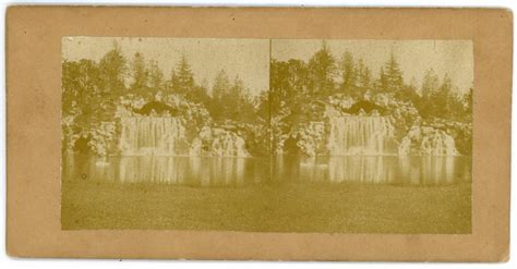 Stereo France Paris Bois De Boulogne La Grande Cascade Circa