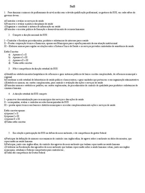 Questões Sus Com Gabarito Pdf - (PDF) Questões SUS com gabarito - DOKUMEN.TIPS