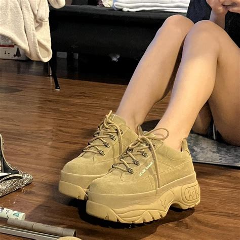 Sporty Taupe Suede Naked Wolfe Platforms These Are Depop
