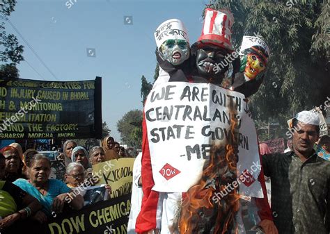 Bhopal Gas Tragedy Survivors Burn Effigy Editorial Stock Photo Stock