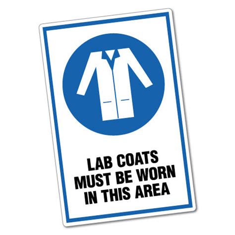 Lab Coats Must Be Worn In This Area Sticker Warning Signs Stickers Sticker Collective