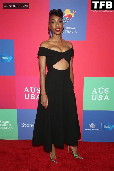 Charmaine Bingwa Sexy Seen Flaunting Her Hot Tits At The G Day Aaa Arts Gala In Los Angeles Aznude