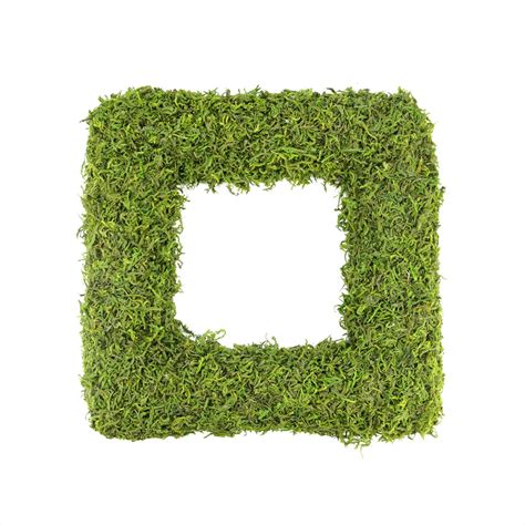 14 Green Reindeer Moss Square Artificial Spring Floral Wreath