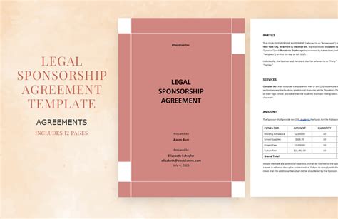 Free Sponsorship Agreement Templates Editable And Printable