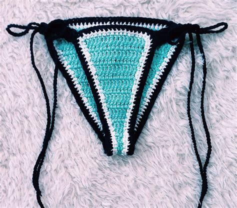 The Beachy Blues Bottoms Crochet Bikini Bottom String Bikini Bikini Bottoms Crochet Bikini