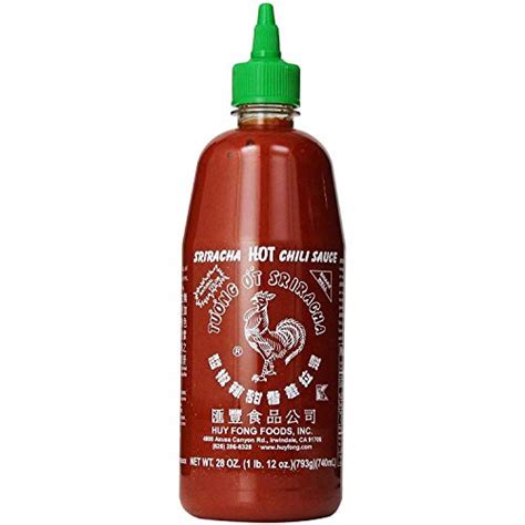Tuong Ot Sriracha Hot Chili Sauce Oz Scoville Scale