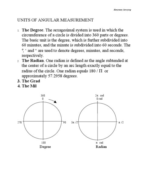 The Degree The Sexagesimal System Is Used In Which The Pdf Angle