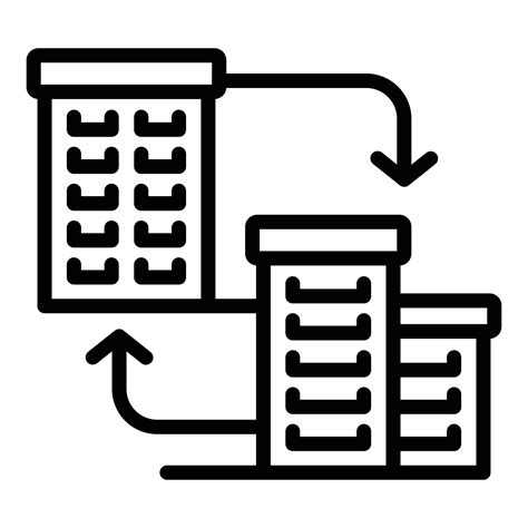 building barter icon outline vector finance exchange  vector