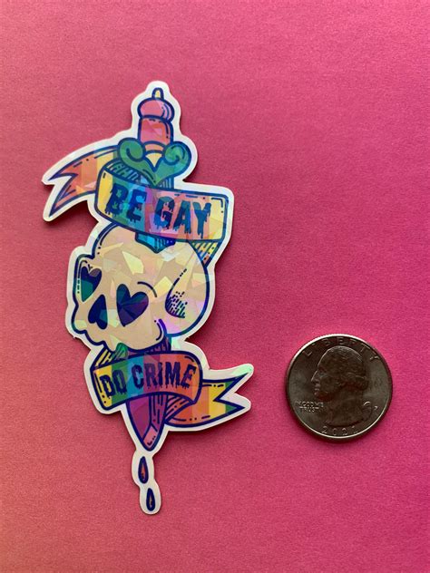Be Gay Do Crime Sticker Etsy