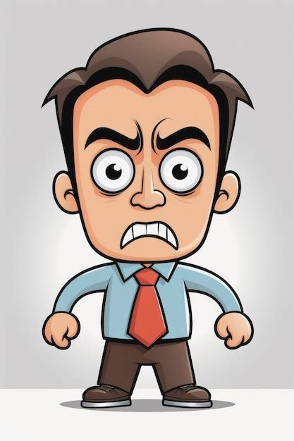 Premium Ai Image Angry Man Illustration