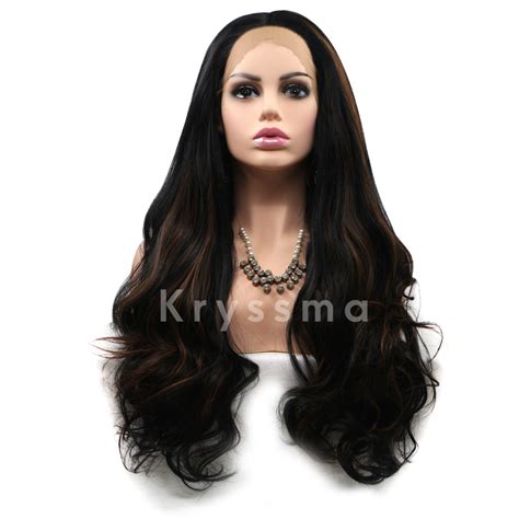 Ombre Brown Wavy Synthetic Lace Front Wigs Viola