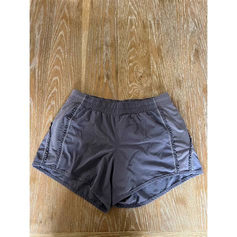 Lululemon Purple Run Speed Short Shorts Ruffle Detail Gem