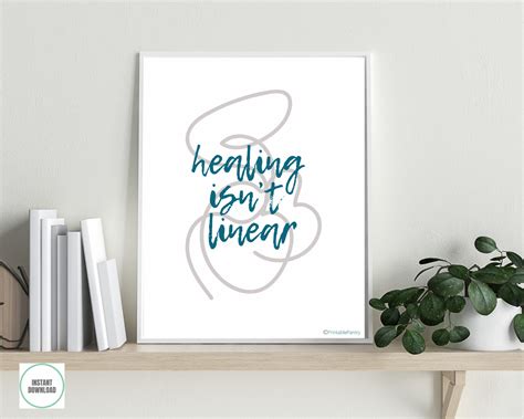 Healing Isn T Linear Digital Print Self Love Print Etsy