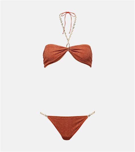 Lumi Re O Chain Lam Bikini In Orange Oseree Mytheresa