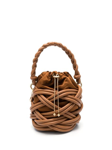 Rosantica Liane Interwoven Bucket Bag Farfetch