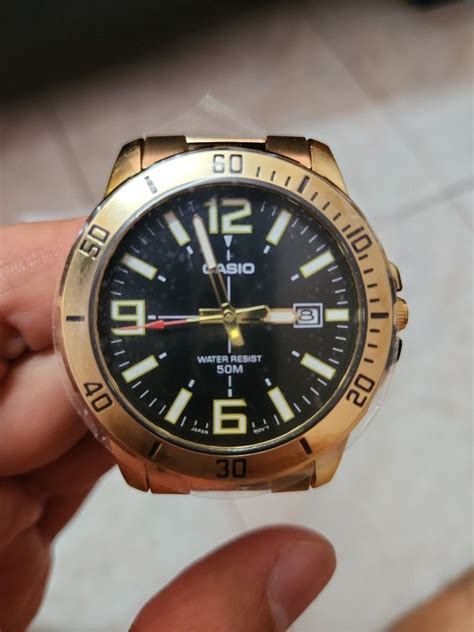 Casio MTP V001 original gold luxury watch, Men's Fashion, Watches ...