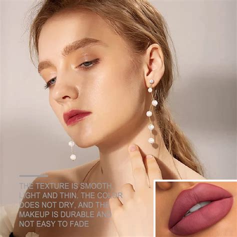 Juego de lápices labiales líquidos mate color nude tinte labial de terciopelo mate natural