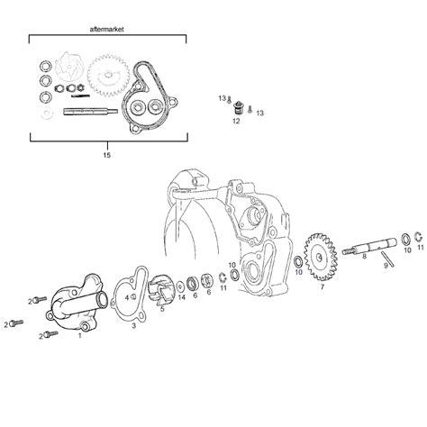 Motor Wasserpumpe D50B0 Aprilia SX 50 06 10 D50B ZD4PV