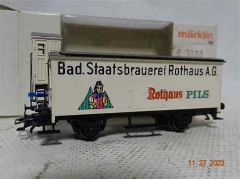 H0 MÄRKLIN Güterwagen BIERWAGEN ROTHAUS PILS in OVP EUR 20 51