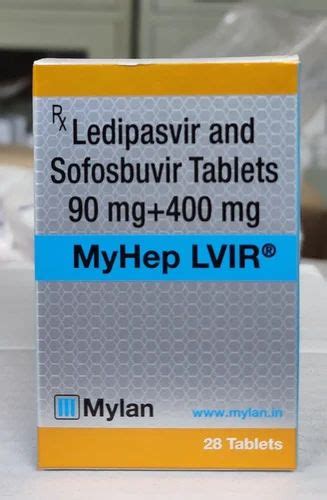 90mg 400mg Myhep LVIR Ledipasvir And Sofosbuvir Tablets At Rs 16000