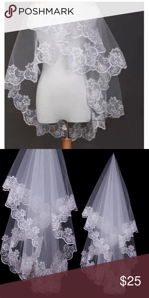 Lace Edge Bridal Wedding Veil This One Tier Round Wedding Veil With