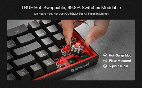 Redragon K Pollux Wired Rgb Gaming Keyboard Keys W Hot