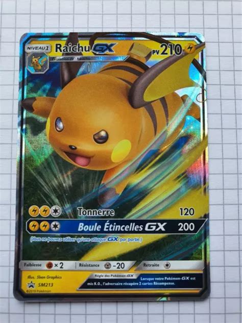 Carte Pokemon Raichu Gx Sm Neuf Ultra Rare Soleil Et Lune Eur